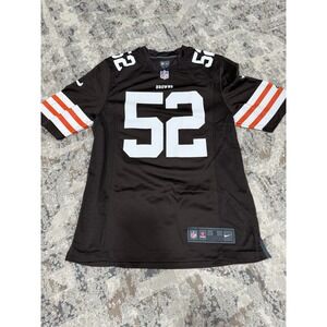 Nike NFL On‎ Field D'Qwell Jackson 52 Cleveland Browns Jersey Mens Small Brown